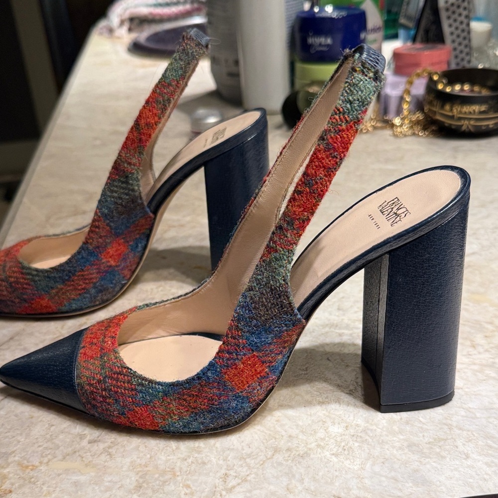 Frances Valentine Tartan Slingback Heels - Picture 2 of 8